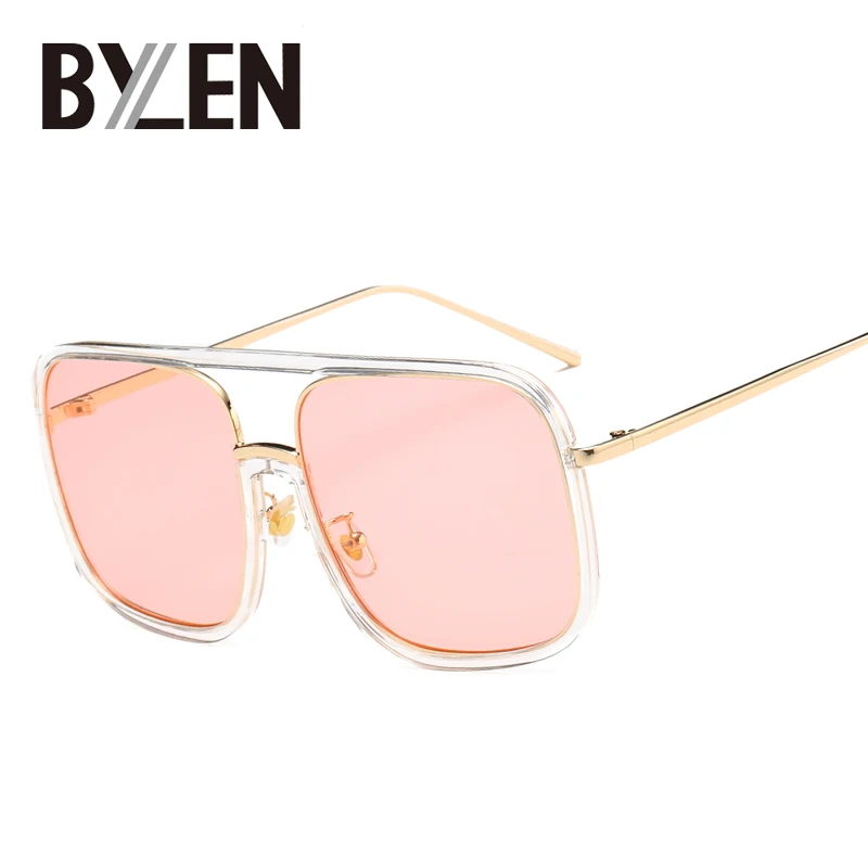 BYLEN Ladies Fashion Sunglasses Women Oversize Rectangle Flat Top Shield Sun Glasses Brand Square Vintage Alloy Glasses Frames
BYLEN Ladies Fashion Sunglasses Women Oversize Rectangle Flat Top Shield Sun Glasses Brand Square Vintage Alloy Glasses Frames