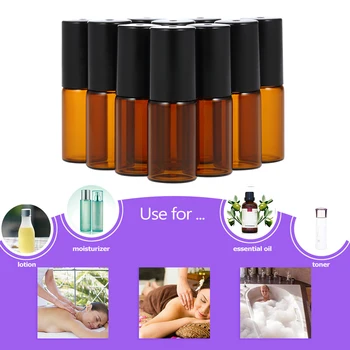 10 Pcs 5ml Essential Oils Roller Bottle Amber Glass Roll-on Bottles Stainless Steel Roller Ball Essential Oil Jar w/ 3ml Dropper 
10 Pcs 5ml Essential Oils Roller Bottle Amber Glass Roll-on Bottles Stainless Steel Roller Ball Essential Oil Jar w/ 3ml Dropper