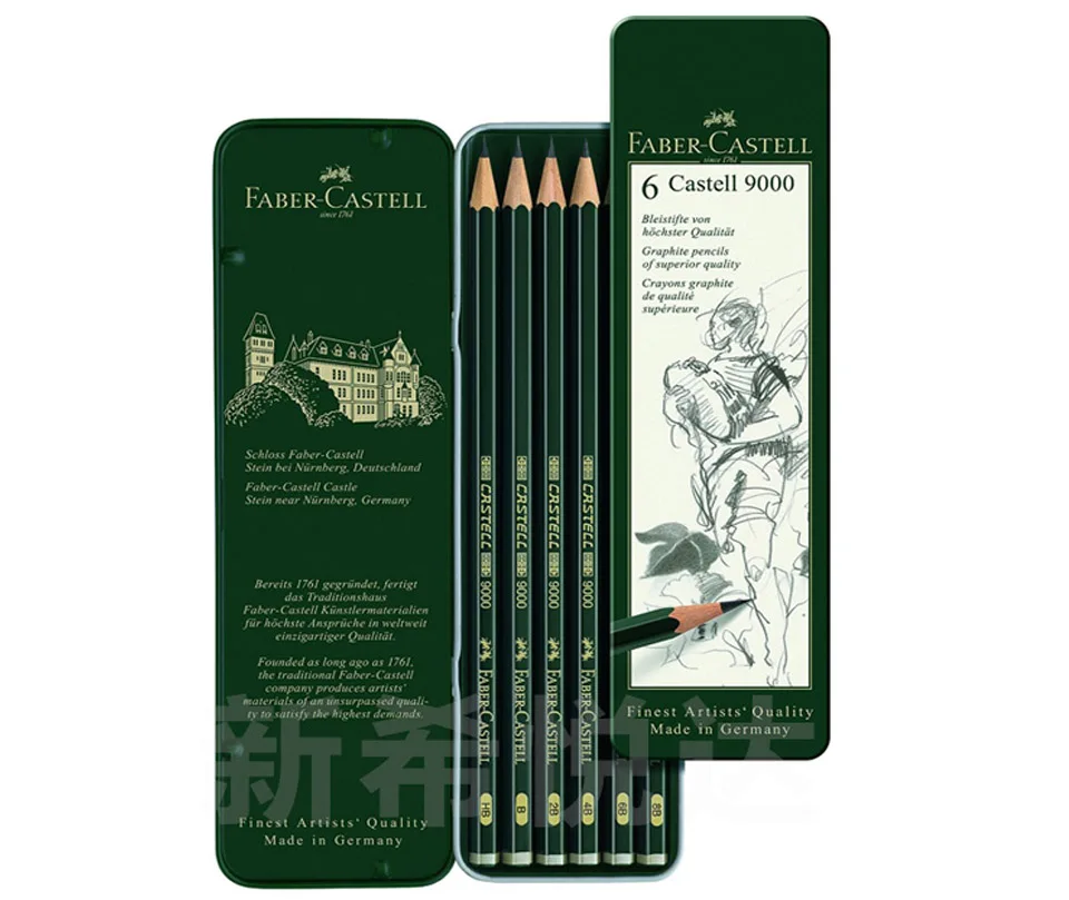 faber castell 9000 tasarim grafit kalemler sanat 6 12 adet teneke siyah renkli ahsap karikatur eskiz kalem marangoz icin cocuk pencil art graphite pencilsketch pencil aliexpress