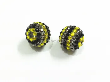 Newest ! 20mm 100pcs/lot Yellow/Dark Grey/Black Stripe Resin Rhinestone Ball Beads,Chunky Beads For Kids Jewelry Making
Newest ! 20mm 100pcs/lot Yellow/Dark Grey/Black Stripe Resin Rhinestone Ball Beads,Chunky Beads For Kids Jewelry Making