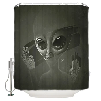 Alien Extra Long Fabric Bath Shower Curtains Bathroom Decor Sets with Hooks Polyester Home Decoration
Alien Extra Long Fabric Bath Shower Curtains Bathroom Decor Sets with Hooks Polyester Home Decoration
