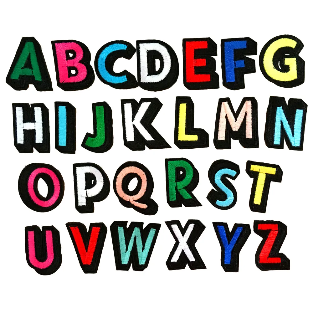 NEW Colorful 26pcs English Letter Alphabet Patch Embroidered Iron On Patches Appliques Clothes Jacket Stickers DIY Accessory
NEW Colorful 26pcs English Letter Alphabet Patch Embroidered Iron On Patches Appliques Clothes Jacket Stickers DIY Accessory