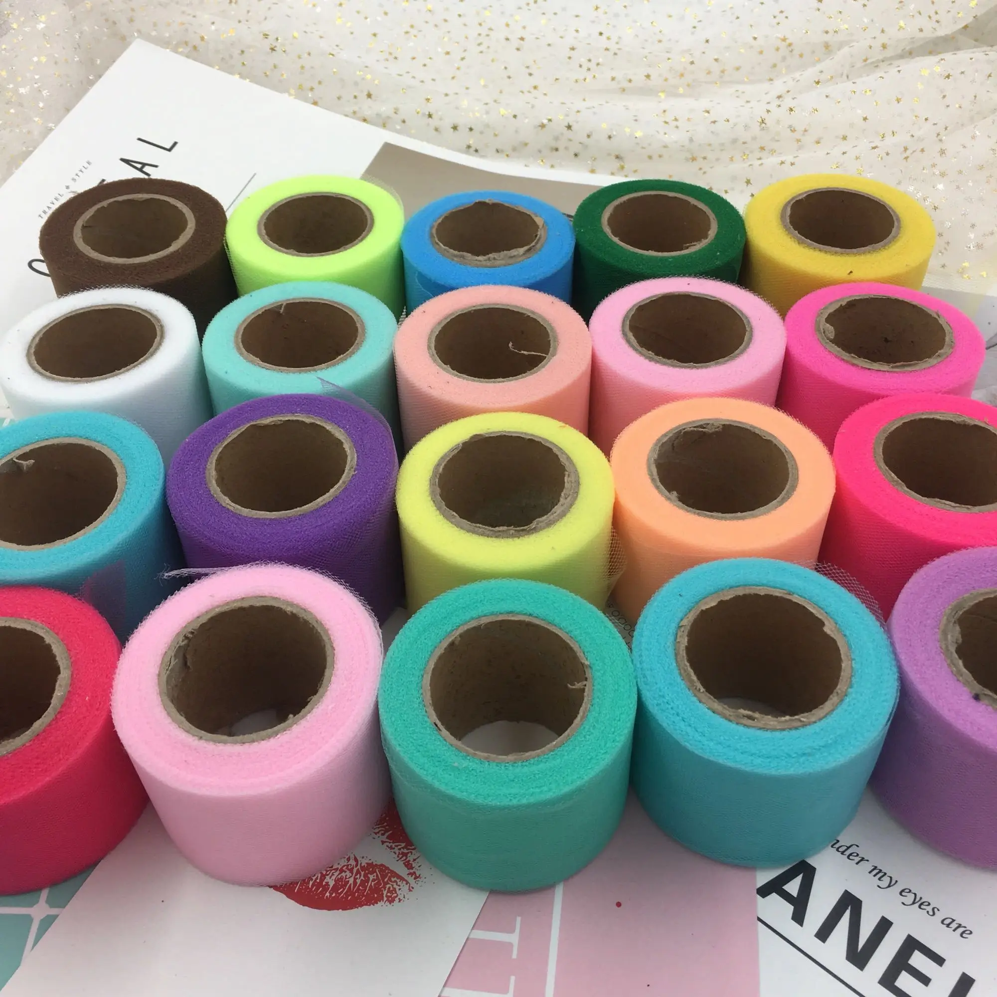 5cm Tulle Mesh Roll 25Yards Organza Ribbon Roll Giftbox Wrap Ribbon Wedding Decoration Table Runner 22.8Meters
5cm Tulle Mesh Roll 25Yards Organza Ribbon Roll Giftbox Wrap Ribbon Wedding Decoration Table Runner 22.8Meters