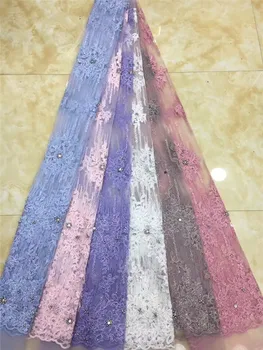 High Quality Imported Wholesale 100%Polyester African sequins Tulle Lace French Net Beads Lace Fabric For Wedding Pink, purple
High Quality Imported Wholesale 100%Polyester African sequins Tulle Lace French Net Beads Lace Fabric For Wedding Pink, purple