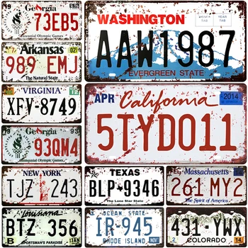 US Number Car Metal License Plate Plaque Metal Vintage Tin Sign Metal Signs Vintage Bar Decoration Metal Poster Pub Pin Up
US Number Car Metal License Plate Plaque Metal Vintage Tin Sign Metal Signs Vintage Bar Decoration Metal Poster Pub Pin Up