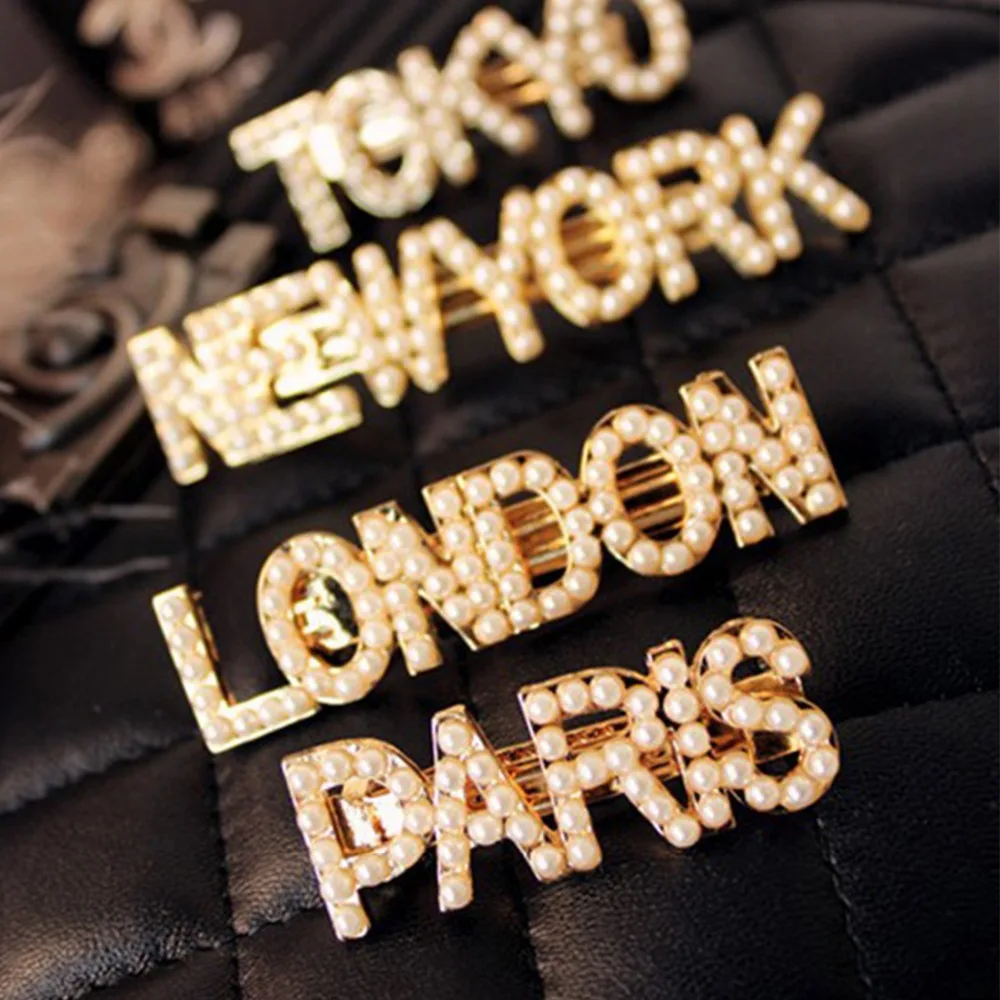 Hair Accessories City Letter Pearls Hair Clips For Women Girls Golden Alloy Hairpins Hair Barrettes Hairgrip Headwear Good
Hair Accessories City Letter Pearls Hair Clips For Women Girls Golden Alloy Hairpins Hair Barrettes Hairgrip Headwear Good