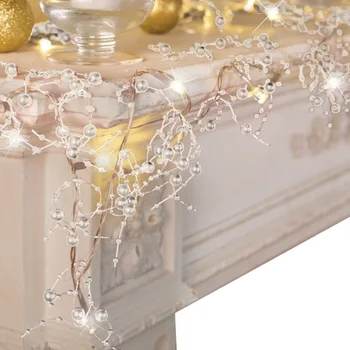 Decorative LED String Fairy Lights Christmas Decoration Lights Cordless Lighted Silver Berry-Beaded Garland for Home Party Decor
Decorative LED String Fairy Lights Christmas Decoration Lights Cordless Lighted Silver Berry-Beaded Garland for Home Party Decor