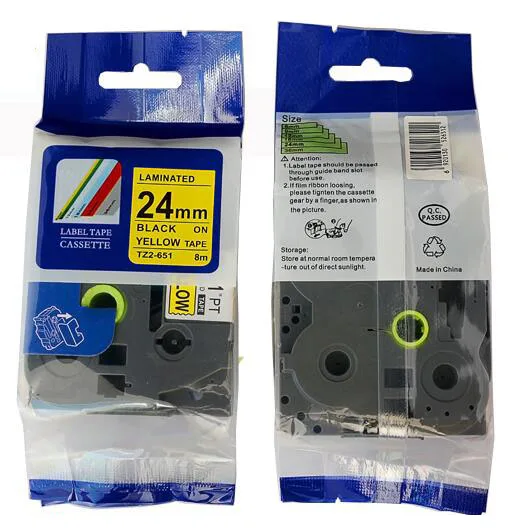Free shipping 5PK 24mm black on yellow TZe 651 tze651 tz651 tze tape for p touch printer
Free shipping 5PK 24mm black on yellow TZe 651 tze651 tz651 tze tape for p touch printer