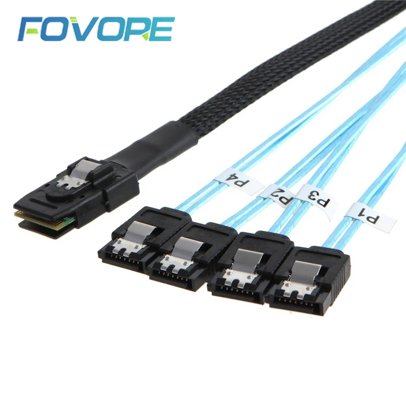 Newest Mini SAS 4i SFF-8087 36P 36-Pin Male to 4 SATA 7-Pin Splitter Adapter Cable 0.5M
Newest Mini SAS 4i SFF-8087 36P 36-Pin Male to 4 SATA 7-Pin Splitter Adapter Cable 0.5M