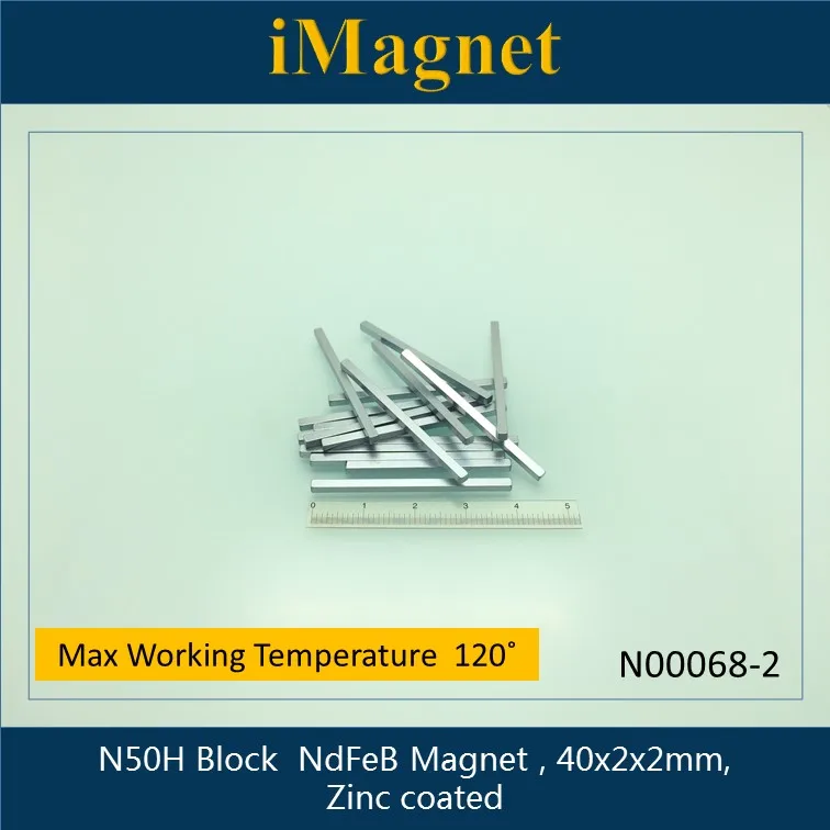 N00068-2 N50H 8pcs Block Rare Earth Neodymium Magnet,40x2x2mm, Zinc coated NdFeB Magnet ,Home Decorations Fridge 40x2x2mm
N00068-2 N50H 8pcs Block Rare Earth Neodymium Magnet,40x2x2mm, Zinc coated NdFeB Magnet ,Home Decorations Fridge 40x2x2mm