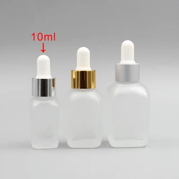 Hotsale 10ml clear frosted glass dropper bottle with white head dropper ,10ml square glass bottle with silver and gold dropper
Hotsale 10ml clear frosted glass dropper bottle with white head dropper ,10ml square glass bottle with silver and gold dropper