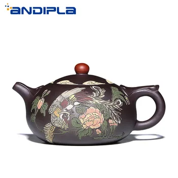 300ml Authentic Yixing Teapot Chinese Kung Fu Tea Set Purple Clay Health Phoenix Xi Shi Pot Creative Kettle Tieguanyin Tea Pot
300ml Authentic Yixing Teapot Chinese Kung Fu Tea Set Purple Clay Health Phoenix Xi Shi Pot Creative Kettle Tieguanyin Tea Pot
