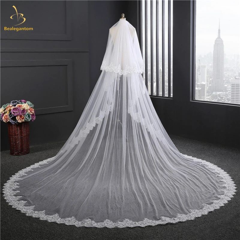 2019 High Quality Elegant long White Ivory Color Wedding Veil Long Soft Bridal Veils With Comb Bride Wedding Accessories QA1283
2019 High Quality Elegant long White Ivory Color Wedding Veil Long Soft Bridal Veils With Comb Bride Wedding Accessories QA1283