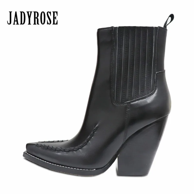 Jady Rose Fashion Ankle Boots for Women Slip On Genuine Leather Chunky High Heel Botas Mujer Platform Wedge Shoes Riding Boot
Jady Rose Fashion Ankle Boots for Women Slip On Genuine Leather Chunky High Heel Botas Mujer Platform Wedge Shoes Riding Boot