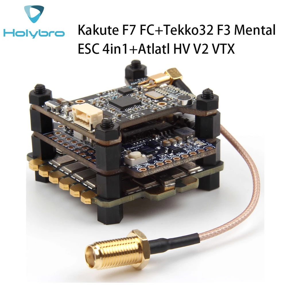 Holybro Kakute F7 Flight Controller&Tekko32 F3 Mental 4in1 ESC Flytower +Atlatl HV V2 5.8G VTX for FPV Racing Drone Quadcopter
Holybro Kakute F7 Flight Controller&Tekko32 F3 Mental 4in1 ESC Flytower +Atlatl HV V2 5.8G VTX for FPV Racing Drone Quadcopter