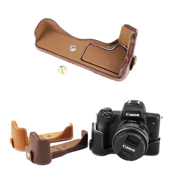 New Genuine Leather Camera Case Bag For Canon EOS M50 EOSM50 Half Body Cover Open battery Black Coffee Brown 
New Genuine Leather Camera Case Bag For Canon EOS M50 EOSM50 Half Body Cover Open battery Black Coffee Brown