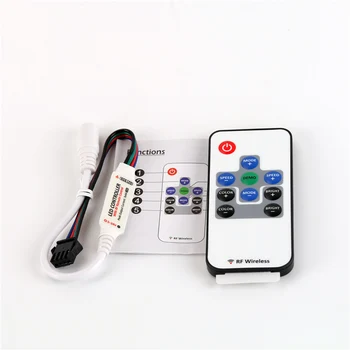 Mini Shape DC5V DC12/24V 12A Brightness & Speed Adjust RGB LED Strip Light Mini RF Wireless LED Controller With Card Type Remote
Mini Shape DC5V DC12/24V 12A Brightness & Speed Adjust RGB LED Strip Light Mini RF Wireless LED Controller With Card Type Remote