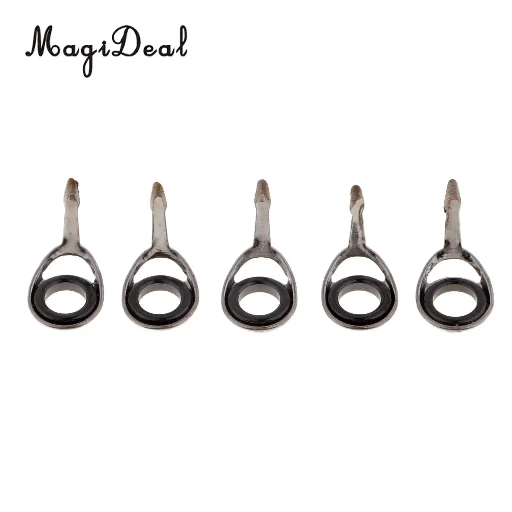 5pcs SIC Ring Fishing Rod Guides Repair Kit DIY Fishing Rod Building - Size 6# 8# 10# 12# 5pcs SIC Ring Fishing Rod Guides Repair Kit DIY Fishing Rod Building - Size 6# 8# 10# 12#