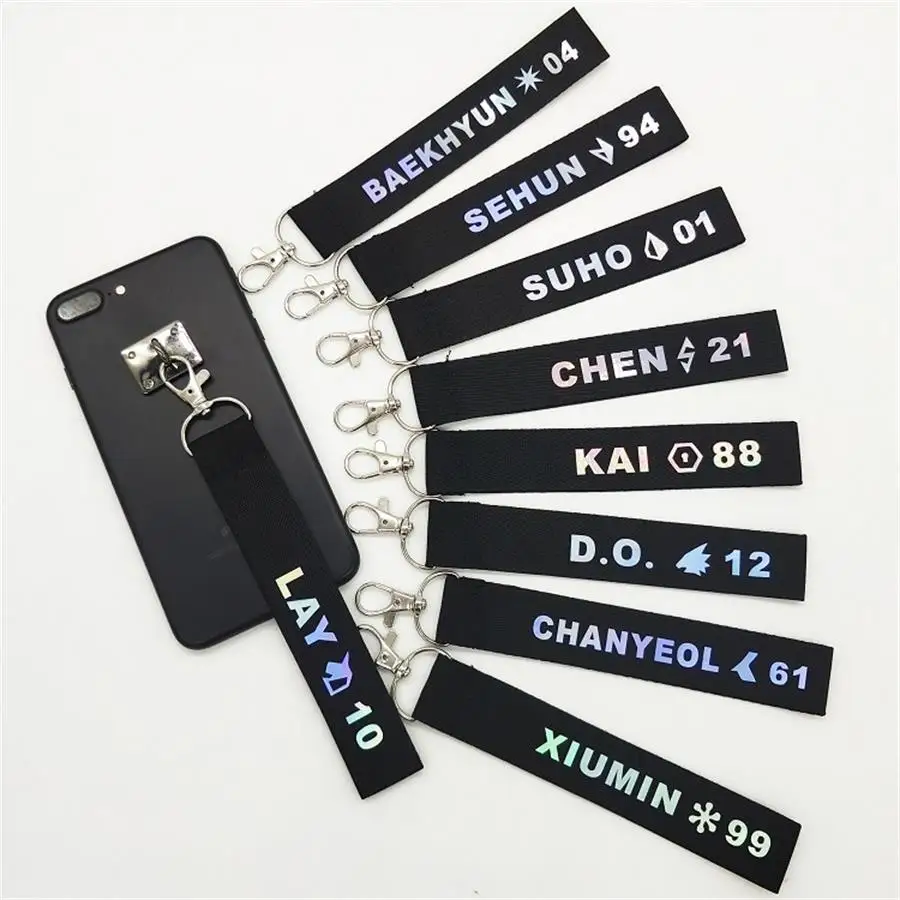 Kpop Exo Logo الليزر الحبل Chanyeol D O Baekhyun Sehun لاي كاي شيومين اسم سلسلة المفاتيح حالة الهاتف كيرينغ حقيبة قلادة زينة 2021 من Ogfashion 140 49ر س موبايل Dhgate
