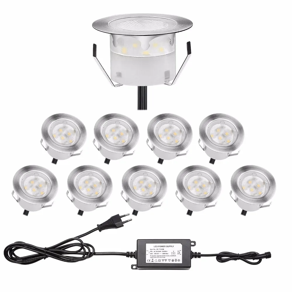 Qaca stainess Сталь IP67 led подземный Освещение 1 Вт низкая Напряжение открытая палуба