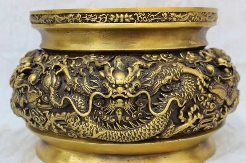 8" Chinese Bronze Fly Dragon Head Statue Buddhist Pray Jar Incense Burner Censer
8" Chinese Bronze Fly Dragon Head Statue Buddhist Pray Jar Incense Burner Censer