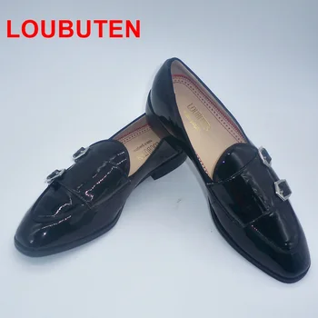 LOUBUTEN Fress Shipping Black Patent Leather Loafers Men Fashion Monk Strap Shoes Plus Size Slip-on Mens Dress Shoes Casual Shoe
LOUBUTEN Fress Shipping Black Patent Leather Loafers Men Fashion Monk Strap Shoes Plus Size Slip-on Mens Dress Shoes Casual Shoe
