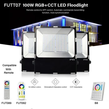 FUTT07 100W LED Floodlight IP65 waterproof RGB+CCT adjustment 2.4G wireless remote wifi cellpnone APP control LED Spotlight
FUTT07 100W LED Floodlight IP65 waterproof RGB+CCT adjustment 2.4G wireless remote wifi cellpnone APP control LED Spotlight