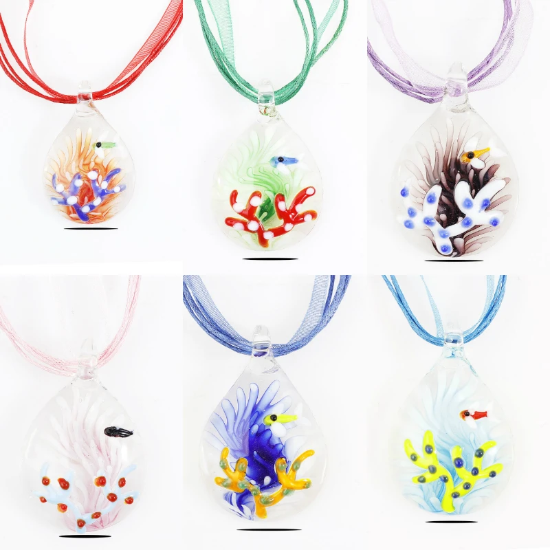 QianBei 1Pcs Pendant Selling 3D Fish Sea Grass Sea World Drop Crystal Murano Lampwork Glass Necklace Wedding Party Gift
QianBei 1Pcs Pendant Selling 3D Fish Sea Grass Sea World Drop Crystal Murano Lampwork Glass Necklace Wedding Party Gift