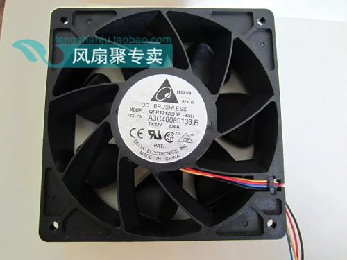 Delta QFR1212EHE 120*120*38 12V 1.50A A3C40089133.B 4 pin fan