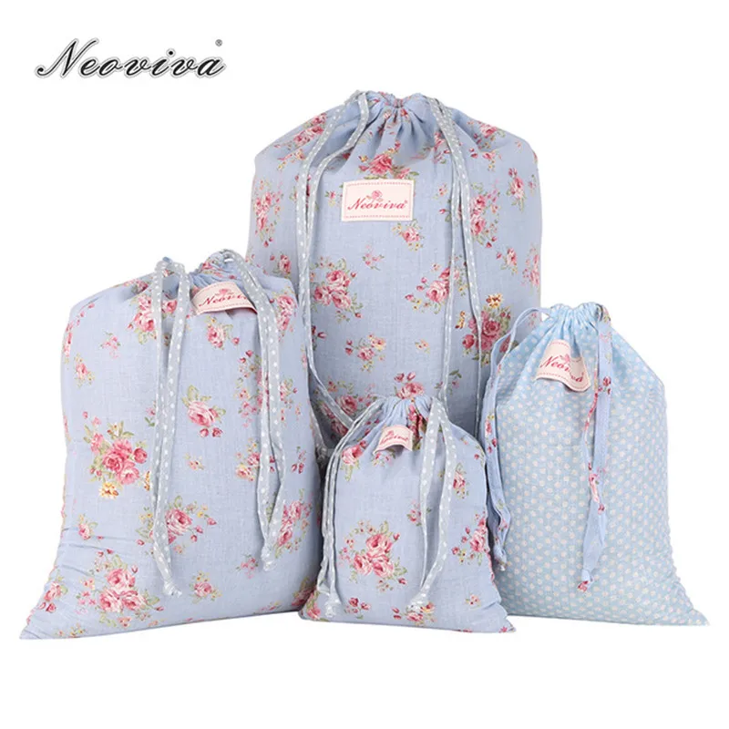 Neoviva Cotton Light Weight Storage Bag for Laundry Clothes, Pack of 4 in Different Sizes and Patterns, Floral Ballad Blue
Neoviva Cotton Light Weight Storage Bag for Laundry Clothes, Pack of 4 in Different Sizes and Patterns, Floral Ballad Blue