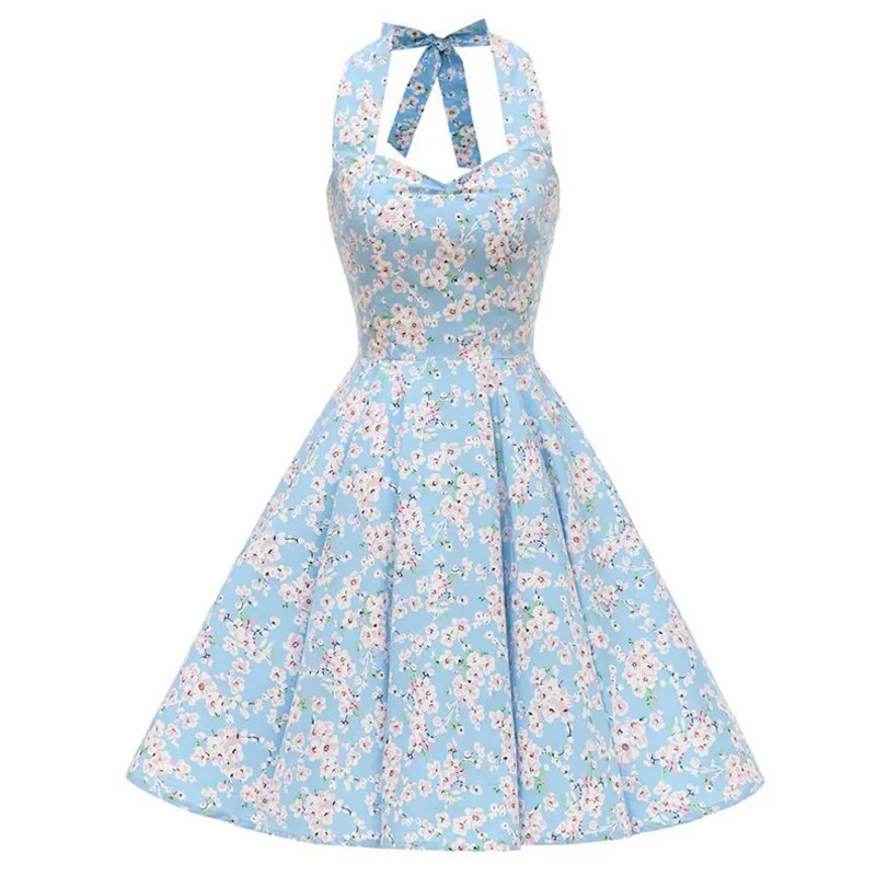 Vintage 50s Halter Floral Print Dress Party Elegant Summer Classic Hepburn Swing Sexy Strapless Sleeveless Robe Rockabilly Dress
Vintage 50s Halter Floral Print Dress Party Elegant Summer Classic Hepburn Swing Sexy Strapless Sleeveless Robe Rockabilly Dress