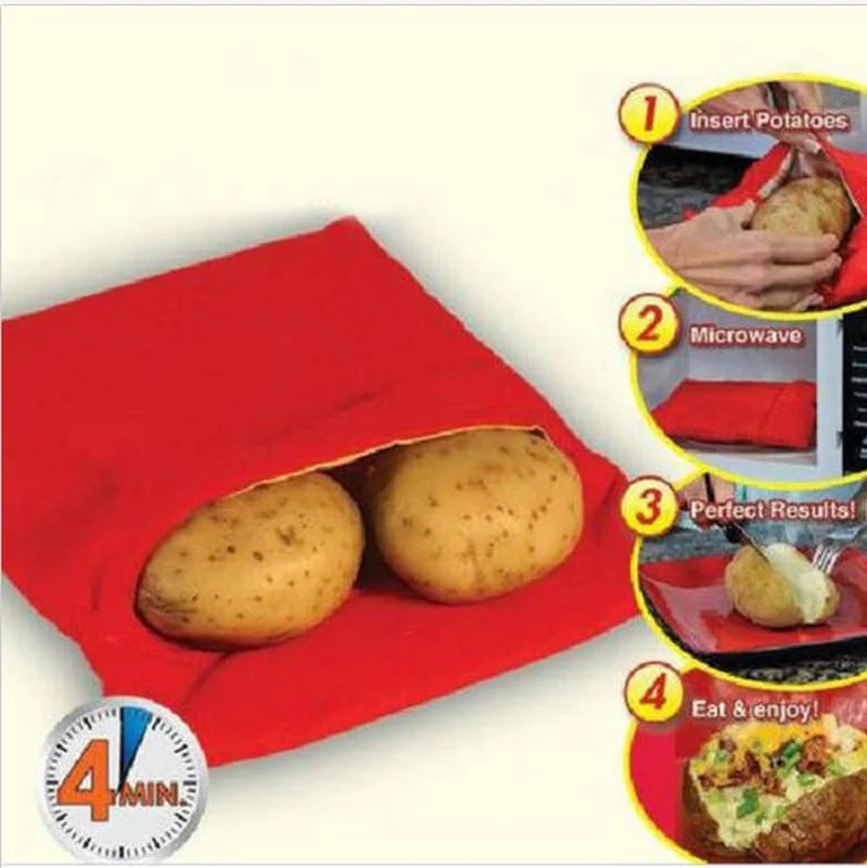 1PC Red Washable Cooker Bag Baked Potato Microwave Cooking Potato Quick Fast (cooks 4 potatoes at once) Hot 2018
1PC Red Washable Cooker Bag Baked Potato Microwave Cooking Potato Quick Fast (cooks 4 potatoes at once) Hot 2018