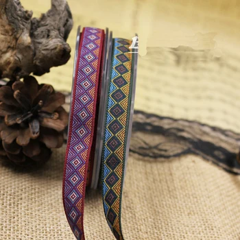 2017 Red And Blue Inlaid Rhombus 13MMx10yards Embroidery Webbing lace Polyester Woven Jacquard Ribbon DIY Clothing Accessories
2017 Red And Blue Inlaid Rhombus 13MMx10yards Embroidery Webbing lace Polyester Woven Jacquard Ribbon DIY Clothing Accessories