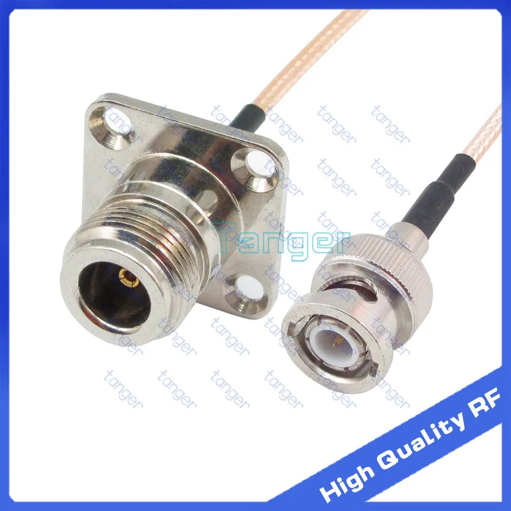 Hot N female jack 4four hole panel to BNC male plug straight with RG316 RG-316 Coaxial Pigtail Jumper Low Loss cable 8inch 20cm
Hot N female jack 4four hole panel to BNC male plug straight with RG316 RG-316 Coaxial Pigtail Jumper Low Loss cable 8inch 20cm