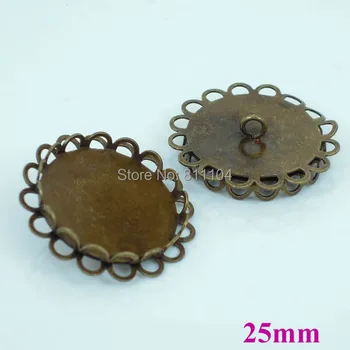 25mm Blank Double Round Hollow Lace Bezel Cabochon Bases Settings Caps Buttons Back Loop Findings Antique Bronze Plated Brass
25mm Blank Double Round Hollow Lace Bezel Cabochon Bases Settings Caps Buttons Back Loop Findings Antique Bronze Plated Brass