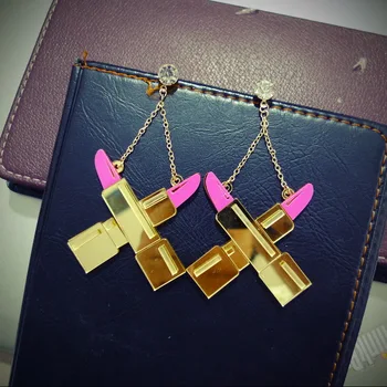Euramerican street snap gold mirror acrylic exaggerated Cross lipstick earrings Hiphop Statement Big Women Earrings E18026
Euramerican street snap gold mirror acrylic exaggerated Cross lipstick earrings Hiphop Statement Big Women Earrings E18026