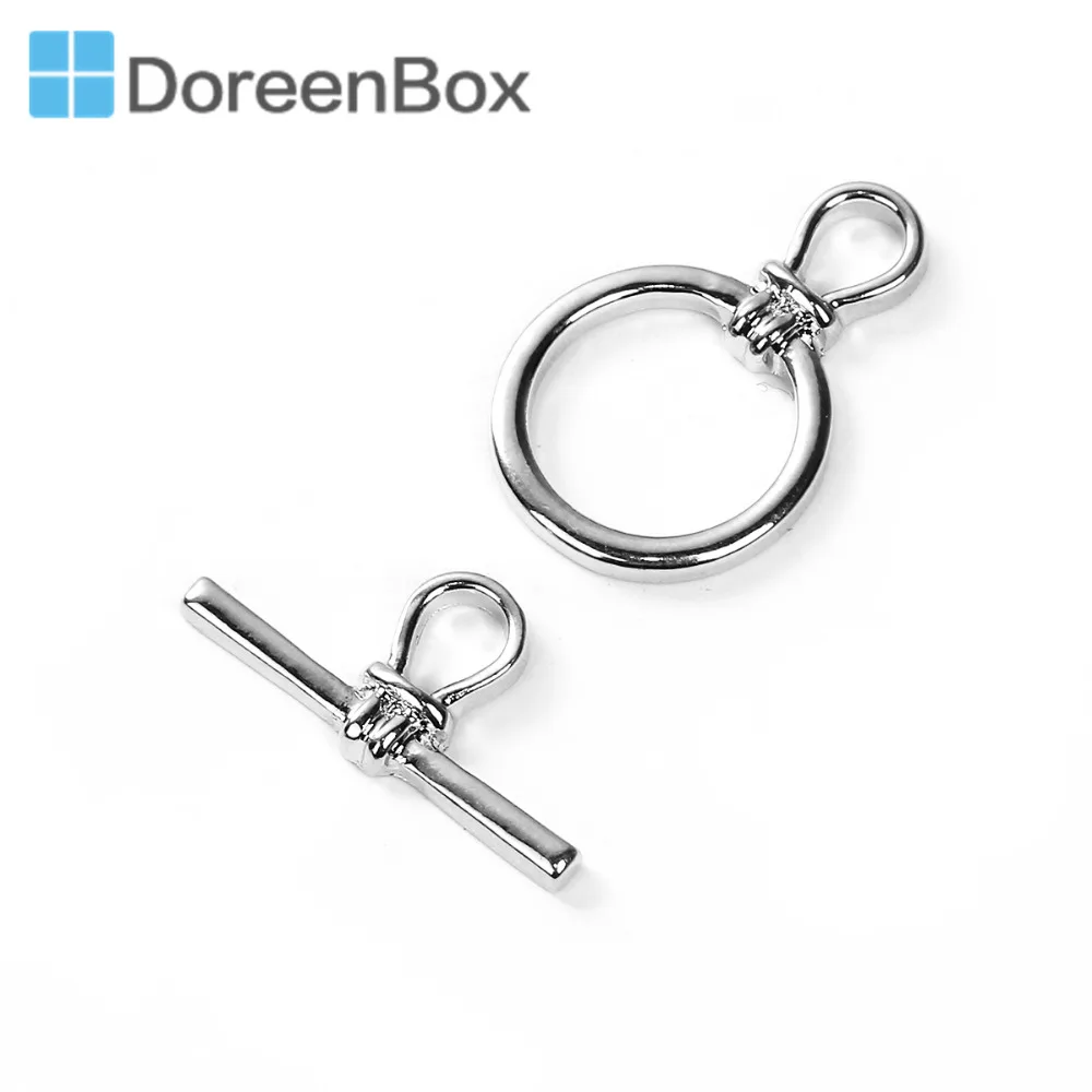 Doreen Box Zinc Based Alloy Toggle Clasps Round Dull Sliver Color Component For DIT Making 23mm x15mm, 22mm x 10mm, 2 Sets
Doreen Box Zinc Based Alloy Toggle Clasps Round Dull Sliver Color Component For DIT Making 23mm x15mm, 22mm x 10mm, 2 Sets