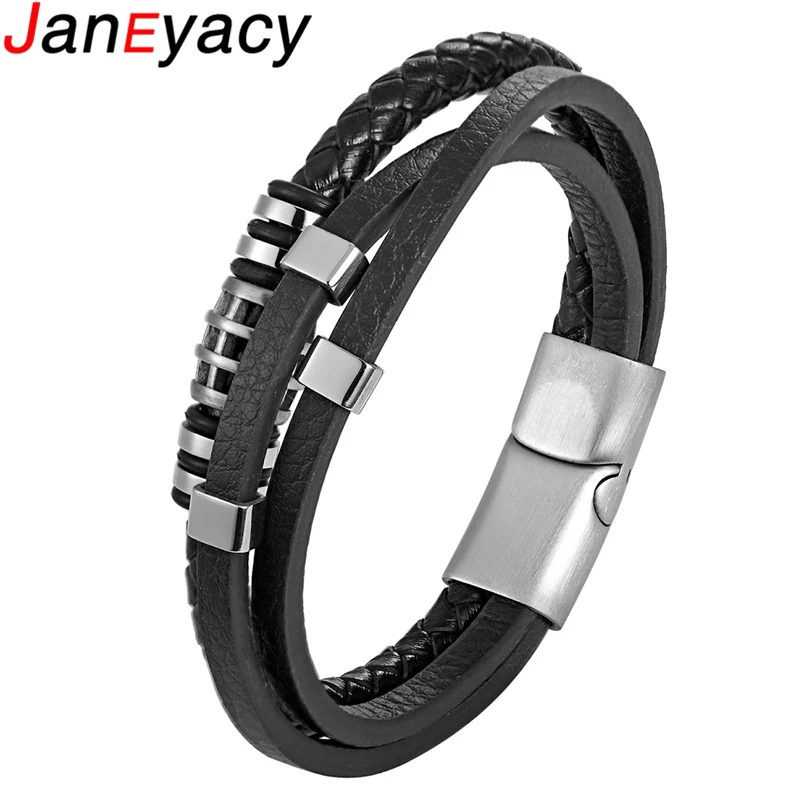 Men Stainless Steel Bracelet Simple Magnetic Buckle Genuine Leather Bracelet Fashion Europe Multilayer Ladies Bracelet Pulseira
Men Stainless Steel Bracelet Simple Magnetic Buckle Genuine Leather Bracelet Fashion Europe Multilayer Ladies Bracelet Pulseira