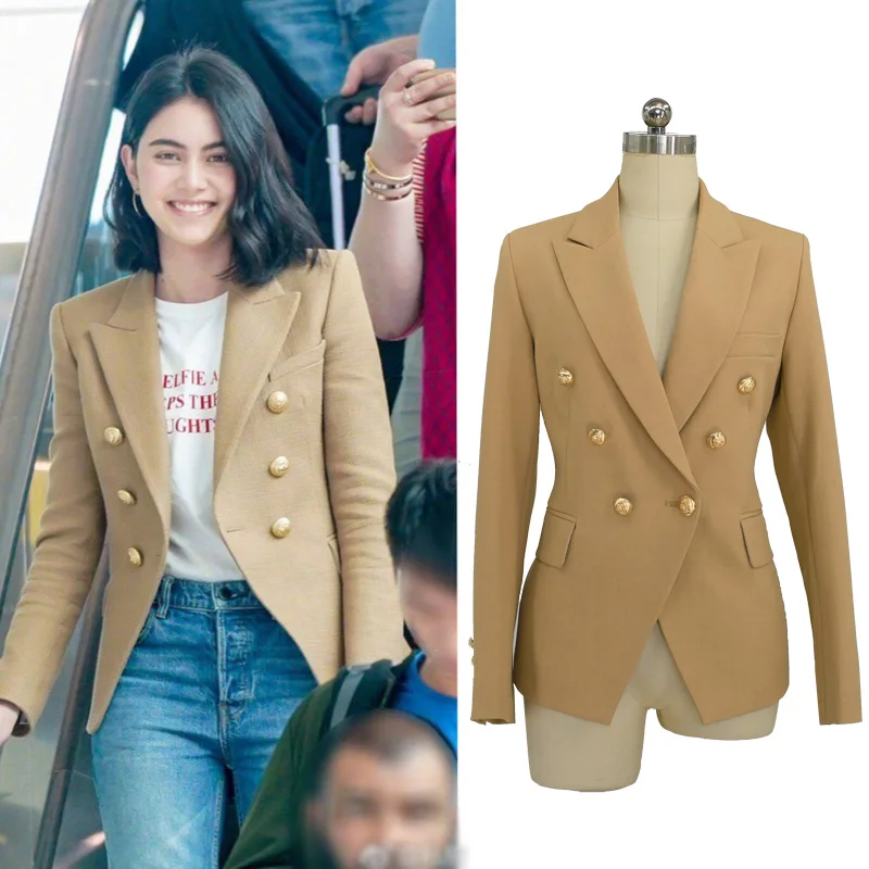 Vintage Elegant Blazer Women Short Suit Jacket Double Breasted Designers Office Lady Work Fashion Blazer Top Outwear Female 2019
Vintage Elegant Blazer Women Short Suit Jacket Double Breasted Designers Office Lady Work Fashion Blazer Top Outwear Female 2019
