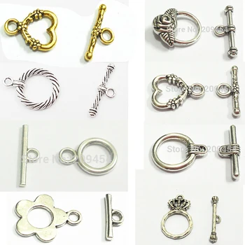 100 sets/bag Vintage Silver/Gold Alloy Flower/Crown/Heart/Round Shape Toggle Hook Clasps .Size Around :20mm*15mm
100 sets/bag Vintage Silver/Gold Alloy Flower/Crown/Heart/Round Shape Toggle Hook Clasps .Size Around :20mm*15mm