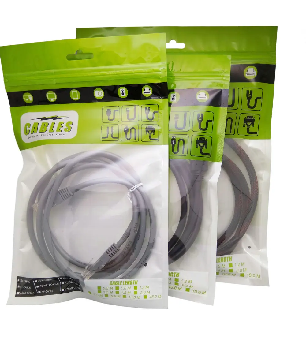 50pcs/lot Green plastic retail packaging bag for USB/TEL/HDMI/VGA/POWER/AV/LAN/AUDIO/AC CABLES package bags
50pcs/lot Green plastic retail packaging bag for USB/TEL/HDMI/VGA/POWER/AV/LAN/AUDIO/AC CABLES package bags