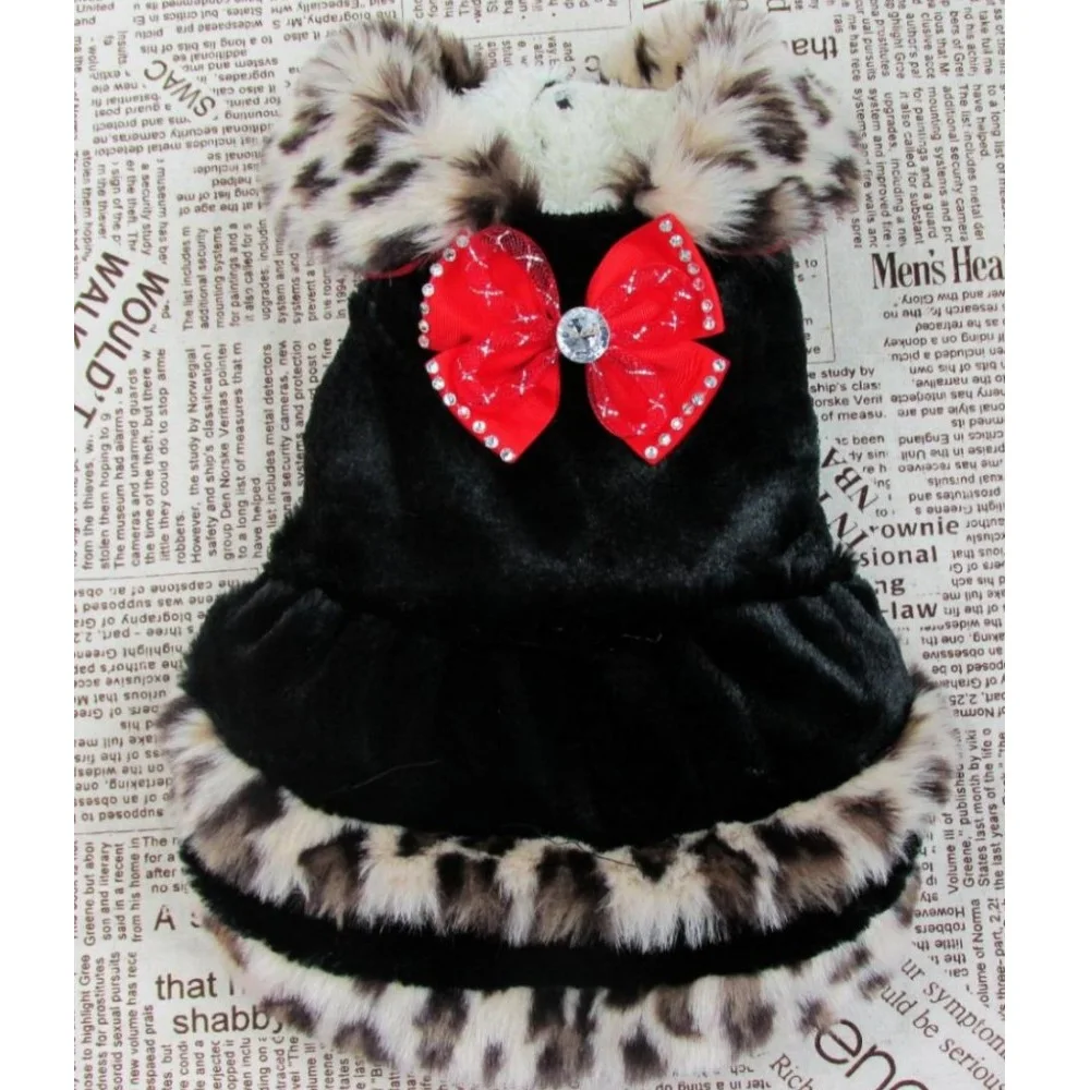 New The Fur Coat Design Winter Dog Clothes Warm Leopard Dresses For Dogs clothing With Bowknot Pet Products Free Shipping
New The Fur Coat Design Winter Dog Clothes Warm Leopard Dresses For Dogs clothing With Bowknot Pet Products Free Shipping