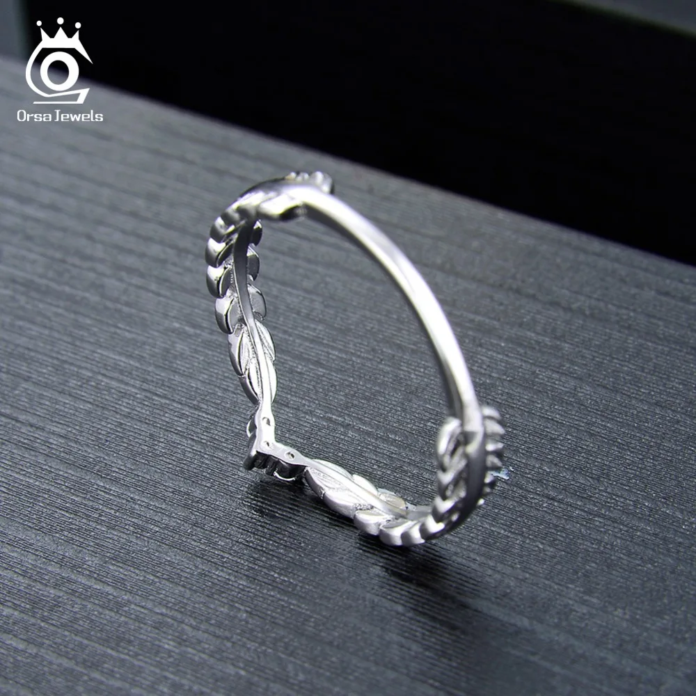 ORSA JEWELS подлинное серебро 925 пробы кольца для женщин оливковый венок форма