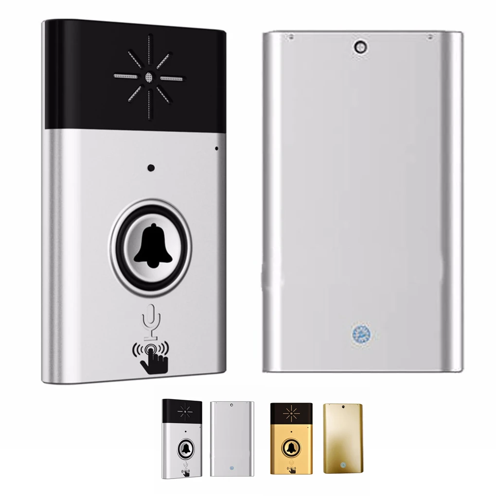

1 to 1 H6 Wireless Doorbell with Voice Intercom Intelligent Battery-powered 300M Distance Outdoor Transmitter Indoor Receiver