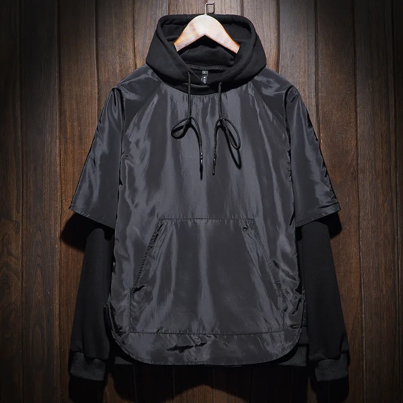 Hooded Jackets Men 2019 New False two-piece Patchwork Block Pullover Jacket Fashion Tracksuit Casual Coat Men Hip Hop Streetwear
Hooded Jackets Men 2019 New False two-piece Patchwork Block Pullover Jacket Fashion Tracksuit Casual Coat Men Hip Hop Streetwear
