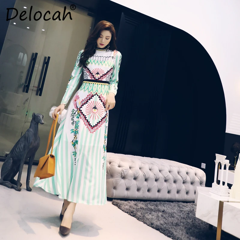 Delocah Women Spring Summer Dress Runway Fashion Designer Long Sleeve Gorgeous Crystal Beading Striped Sequined Printed Dresses
Delocah Women Spring Summer Dress Runway Fashion Designer Long Sleeve Gorgeous Crystal Beading Striped Sequined Printed Dresses