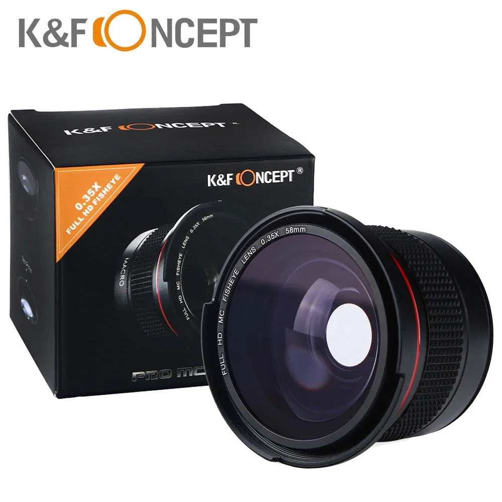 K & F CONCEPT HD макро-объективы 58 мм 0.35x Fisheye для Canon 600d 700d 6d Rebel T5i Nikon d3300 d5100 sony |