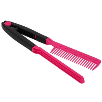 DIY Salon Hairdresser Hairdressing Styling Hair Straightener V Shape Comb 
DIY Salon Hairdresser Hairdressing Styling Hair Straightener V Shape Comb