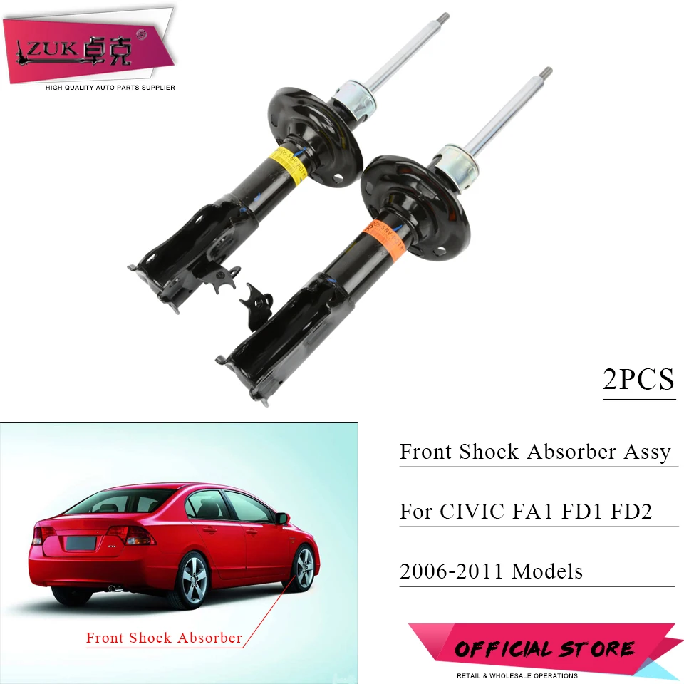 ZUK 2PCS Car Front Shock Absorber Assy For HONDA For CIVIC 2006 2007 2008 2009 2010 2011 FA1 FD1 FD2 51606-SNV-P01 51605-SNV-P01
ZUK 2PCS Car Front Shock Absorber Assy For HONDA For CIVIC 2006 2007 2008 2009 2010 2011 FA1 FD1 FD2 51606-SNV-P01 51605-SNV-P01
