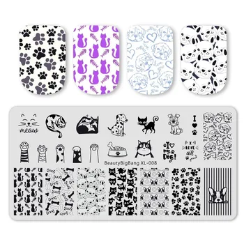 Beauty Big Bang Nail Stamping Plates Template Cute Dog Cat Love Heart Leaves Image Stencil Nail Art Stamping Plate BBB XL-008
Beauty Big Bang Nail Stamping Plates Template Cute Dog Cat Love Heart Leaves Image Stencil Nail Art Stamping Plate BBB XL-008